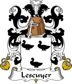 Coat of Arms from France for Lescuyer (Cuyer l
