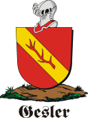 German shield on a mount for Gesler