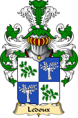 French Family Coat of Arms (v.23) for Ledoux (or Doux)