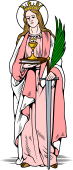 Catholic Saints Clipart image: St Barbara