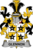 Irish Coat of Arms for Glennon or Glenane