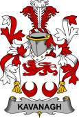 Irish Coat of Arms for Kavanagh or Cavanagh