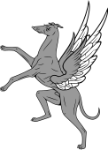 Greyhound Rampant Winged