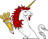 Demi Unicorn Regardant Holding Quiver