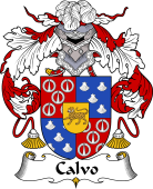 Portuguese Coat of Arms for Calvo or Calvos