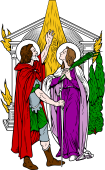 Catholic Saints Clipart image: St Julian & St Basilissa