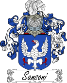 Araldica Italiana Coat of arms used by the Italian family Sansoni