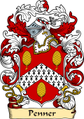 English or Welsh Family Coat of Arms (v.23) for Penner (Ref Burke