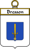 French Coat of Arms Badge for Bresson