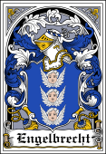 German Wappen Coat of Arms Bookplate for Engelbrecht