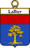 French Coat of Arms Badge for Lallier