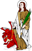 Catholic Saints Clipart image: St Juliana of Nicomedia