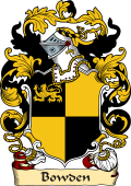 English or Welsh Family Coat of Arms (v.23) for Bowden (Marburg, Cheshire)