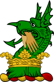 Family crest from England for Jones - A dragon