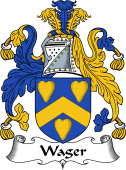 English Coat of Arms for the family Wager