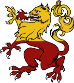 Heraldic Panther Per Fesse