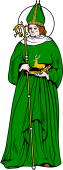 Catholic Saints Clipart image: St Hubert as Bishop