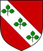 English Family Shield for Harvey or Hervey