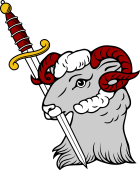 Ram Head Erased Holding Sword