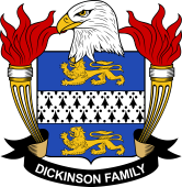 Coat of arms used by the Dickinson family in the United States of America