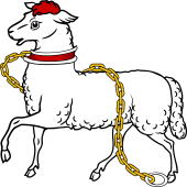 Lamb Passant Collared and Chained