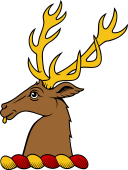 Family crest from England for Amos (Hertfordshire) Crest - A Stag