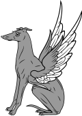 Greyhound Sejant Winged