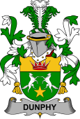 Irish Coat of Arms for Dunphy (Middle Temple - Burke