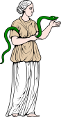 Gods and Goddesses Clipart image: Hygiea