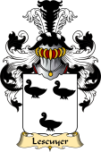French Family Coat of Arms (v.23) for Lescuyer (Cuyer l