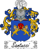 Araldica Italiana Coat of arms used by the Italian family Santucci