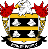 Coat of arms used by the Binney family in the United States of America