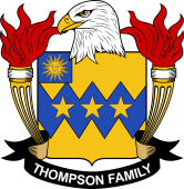 Coat of arms used by the Thompson family in the United States of America