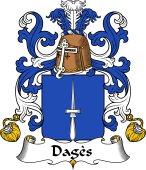 Coat of Arms from France for Dagès or Agès (d