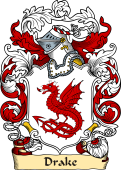 English or Welsh Family Coat of Arms (v.23) for Drake