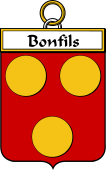 French Coat of Arms Badge for Bonfils