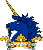 Family crest from Ireland for Smith - In a ducal coronet, a unicorn