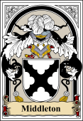 English Coat of Arms Bookplate for Middleton