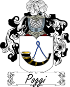 Araldica Italiana Coat of arms used by the Italian family Poggi