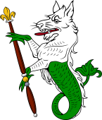 Sea-Wolf Erect Holding Sceptre