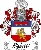 Araldica Italiana Coat of arms used by the Italian family Righetti