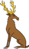 Stag Sejant Reguardant