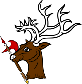 Reindeer Hd Erased Holding Battleaxe