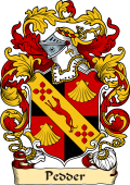 English or Welsh Family Coat of Arms (v.23) for Pedder (Ref Burke