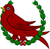 Martlet Within a Laurel Wreath