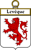 French Coat of Arms Badge for Levèque (Evèque l