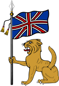 Wild Cat Sejant Holding Union Jack