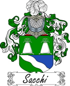 Araldica Italiana Coat of arms used by the Italian family Sacchi