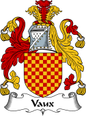 English Coat of Arms for the family Vaux