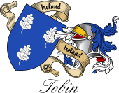 Sept (Clan) Coat of Arms from Ireland for Tobin